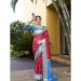 Picture of Pretty Crepe Fire Brick Saree