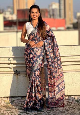Picture of Charming Silk Dim Gray Saree