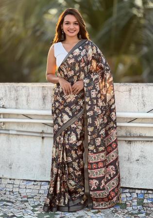 Picture of Ideal Silk Rosy Brown Saree
