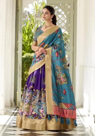 Picture of Nice Silk Midnight Blue Lehenga Choli