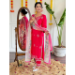 Picture of Alluring Cotton Crimson Readymade Salwar Kameez