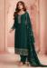 Picture of Amazing Silk Dark Green Straight Cut Salwar Kameez