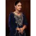 Picture of Ideal Chiffon Navy Blue Straight Cut Salwar Kameez