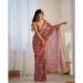 Picture of Pretty Chiffon Indian Red Saree