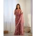 Picture of Pretty Chiffon Indian Red Saree