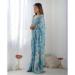 Picture of Stunning Chiffon Cadet Blue Saree