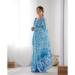Picture of Grand Chiffon Steel Blue Saree