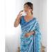 Picture of Grand Chiffon Steel Blue Saree
