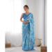 Picture of Grand Chiffon Steel Blue Saree