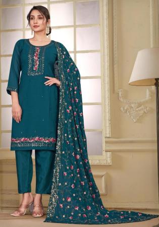 Picture of Georgette Midnight Blue Readymade Salwar Kameez