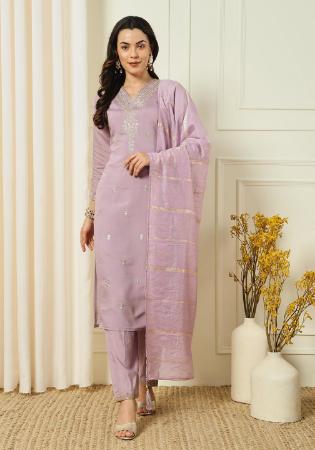 Picture of Pretty Silk Thistle Readymade Salwar Kameez