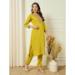 Picture of Fine Silk Golden Rod Readymade Salwar Kameez