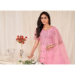 Picture of Well Formed Net Light Pink Anarkali Salwar Kameez
