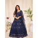 Picture of Radiant Net Dark Slate Grey Anarkali Salwar Kameez