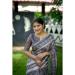 Picture of Good Looking Cotton Light Slate Grey Saree