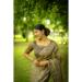 Picture of Pretty Cotton Dark Olive Green Saree
