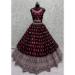 Picture of Charming Chiffon Maroon Lehenga Choli