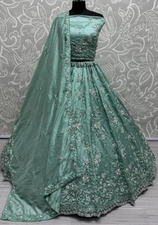 Picture of Excellent Chiffon Slate Grey Lehenga Choli