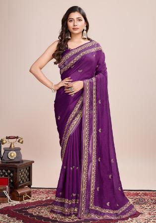 Picture of Appealing Silk Purple Saree