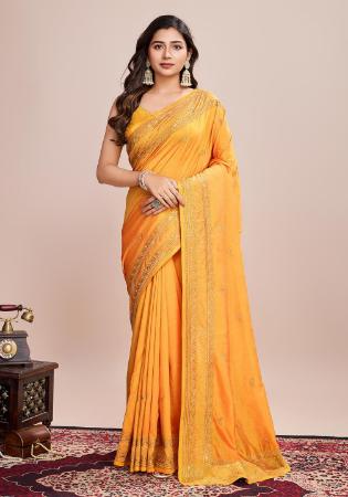 Picture of Resplendent Silk Light Salmon Saree