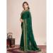 Picture of Stunning Silk Forest Green Saree