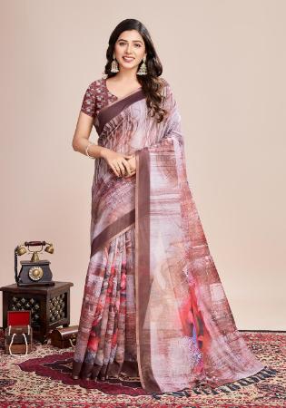 Picture of Lovely Linen Grey Saree
