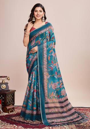 Picture of Radiant Linen Brown & Dark Violet Saree