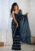 Picture of Graceful Georgette Midnight Blue Saree