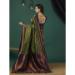 Picture of Alluring Silk Dark Olive Green Saree