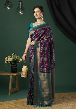 Picture of Magnificent Silk Grey Saree