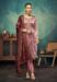 Picture of Chiffon Rosy Brown Straight Cut Salwar Kameez