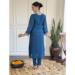 Picture of Delightful Rayon Midnight Blue Readymade Salwar Kameez