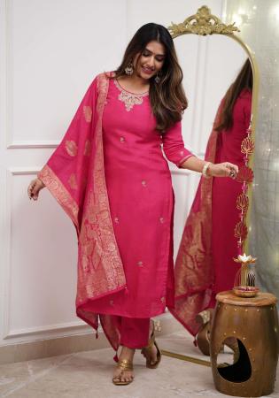 Picture of Charming Rayon Fire Brick Readymade Salwar Kameez