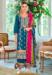 Picture of Delightful Chiffon Teal Straight Cut Salwar Kameez