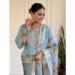 Picture of Fascinating Chiffon Sky Blue Readymade Salwar Kameez