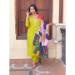 Picture of Wonderful Cotton Yellow Green Readymade Salwar Kameez