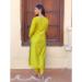 Picture of Wonderful Cotton Yellow Green Readymade Salwar Kameez