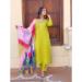Picture of Wonderful Cotton Yellow Green Readymade Salwar Kameez