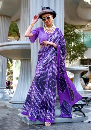 Picture of Appealing Crepe & Satin Light Steel Blue Saree