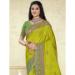 Picture of Grand Silk Golden Rod Saree