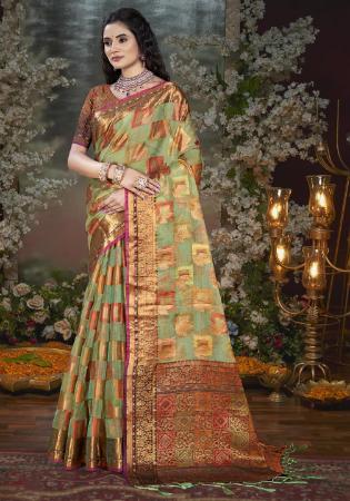 Picture of Wonderful Chiffon Dark Khaki Saree