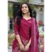 Picture of Good Looking Silk Maroon Readymade Salwar Kameez