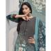 Picture of Gorgeous Crepe Slate Grey Straight Cut Salwar Kameez