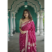 Picture of Admirable Linen Hot Pink Saree