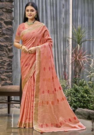 Picture of Bewitching Linen Light Pink Saree