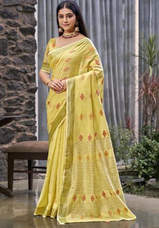 Picture of Sightly Linen Burly Wood Saree