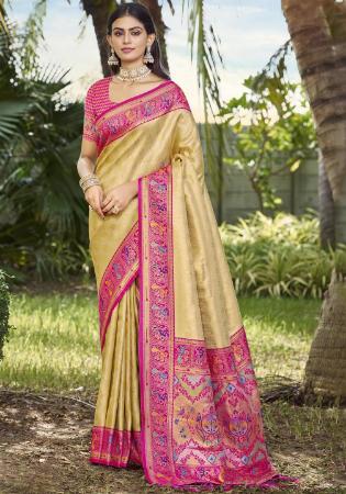 Picture of Pleasing Silk Burly Wood Saree