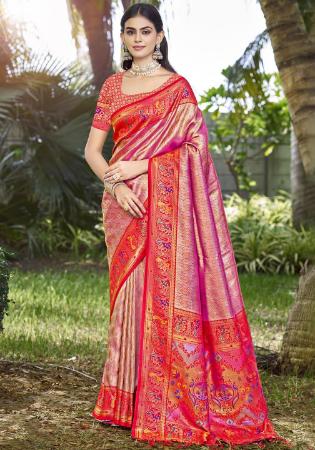 Picture of Nice Silk Pale Violet Red Saree