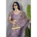 Picture of Magnificent Net Plum Saree