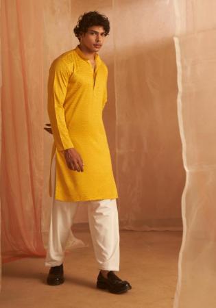 Picture of Comely Silk Golden Rod Kurtas